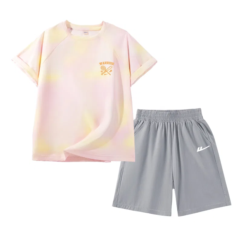 Детский спортивный комплект с принтом Pink Yellow/H Racket Yellow K-Gray/H White Logo K WARRIOR