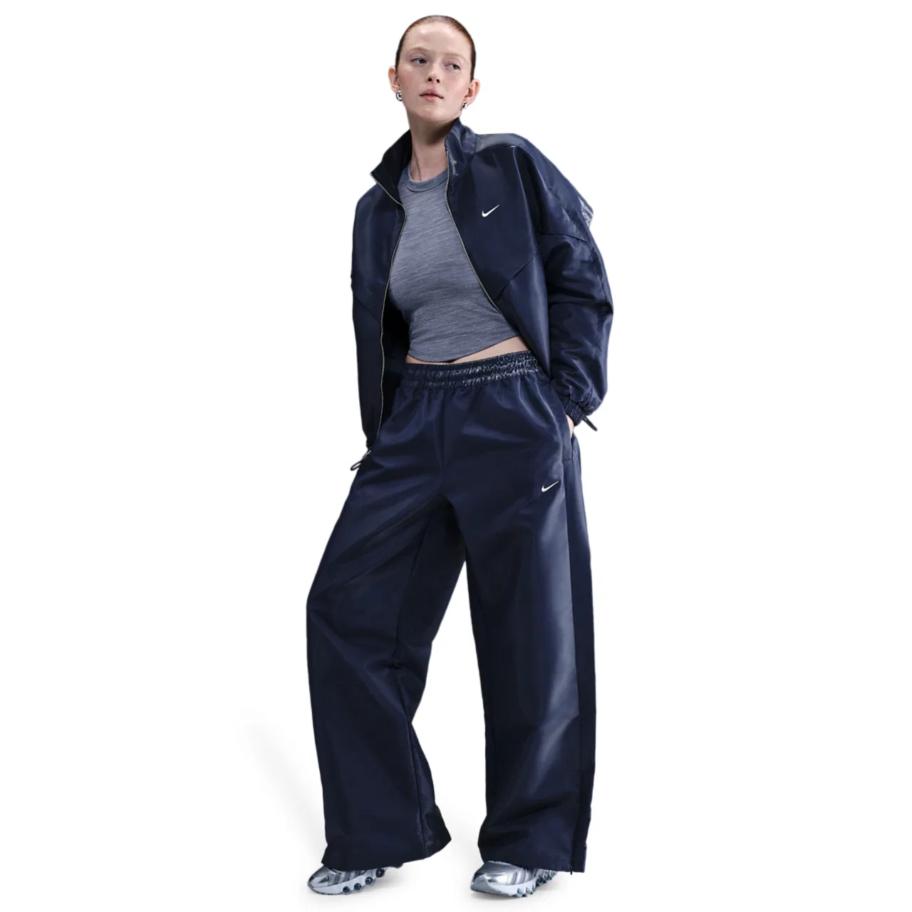 Брюки женские Shine Nike, цвет Midnight Navy/Sail — фото 4