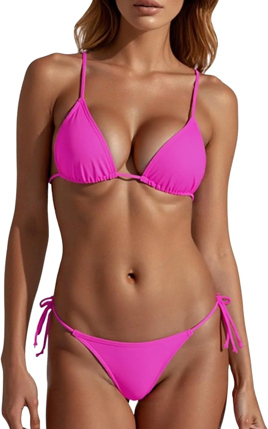 Женский бикини-сет с мягкой тканью, 03 Hot Pink