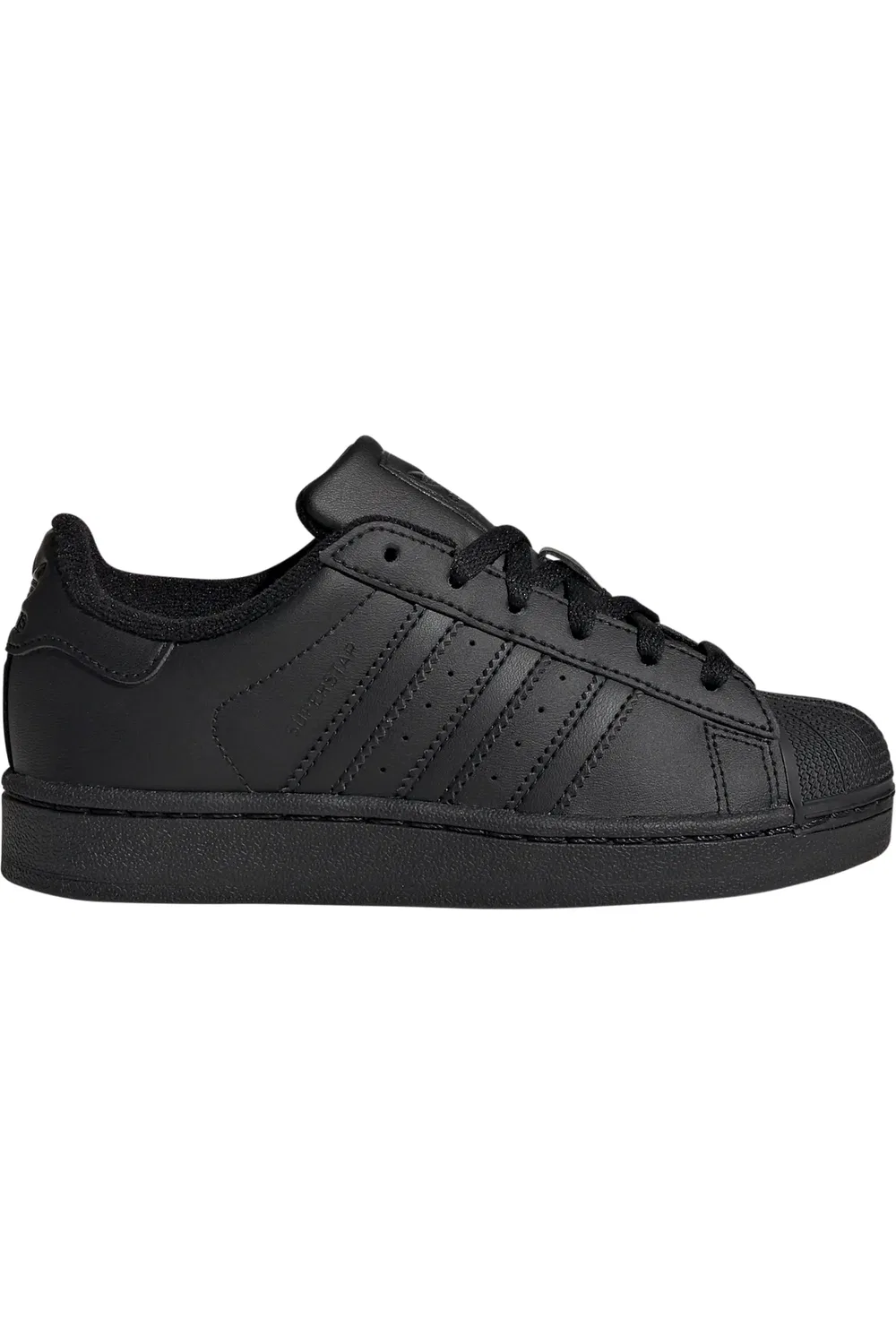 Кроссовки детские с защитой пальцев Superstar II adidas, черный/ черный/ черный — фото 3