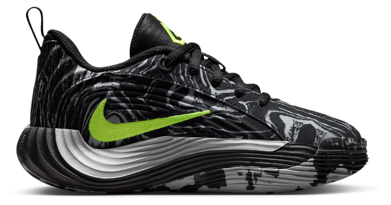 Детские баскетбольные кроссовки для мальчиков с низким верхом Giannis Immortality 5 Nike, Black Volt Lt Smoke Grey