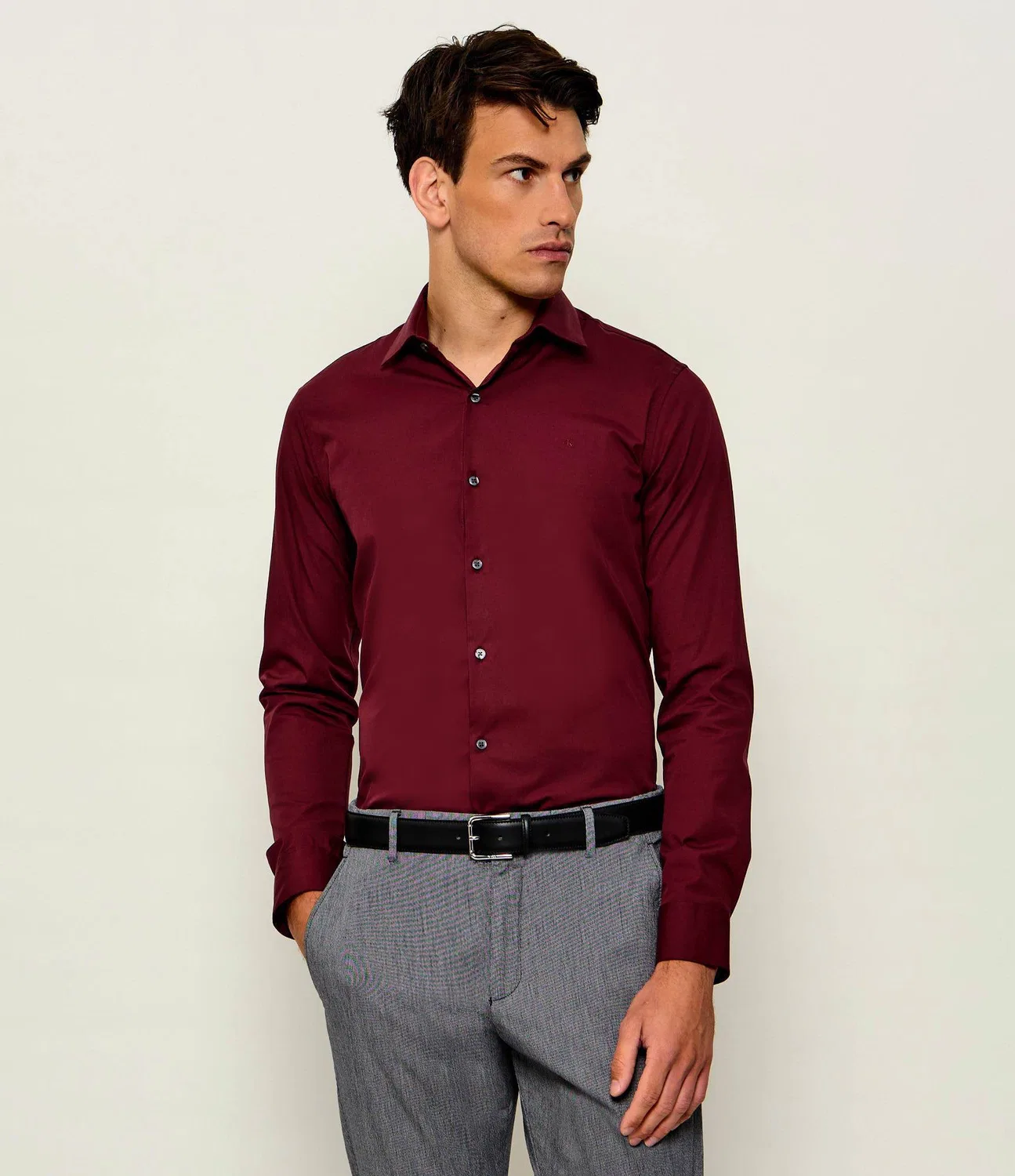 Рубашка с длинным рукавом Calvin Klein, Bordeaux