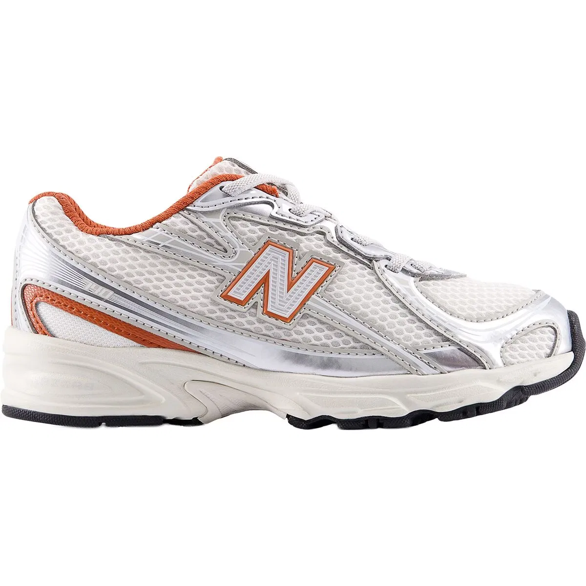 Мальчиковые повседневные кроссовки со шнурками-шнурками 740 Bungee Lace New Balance, Silver Metallic Cinnamon