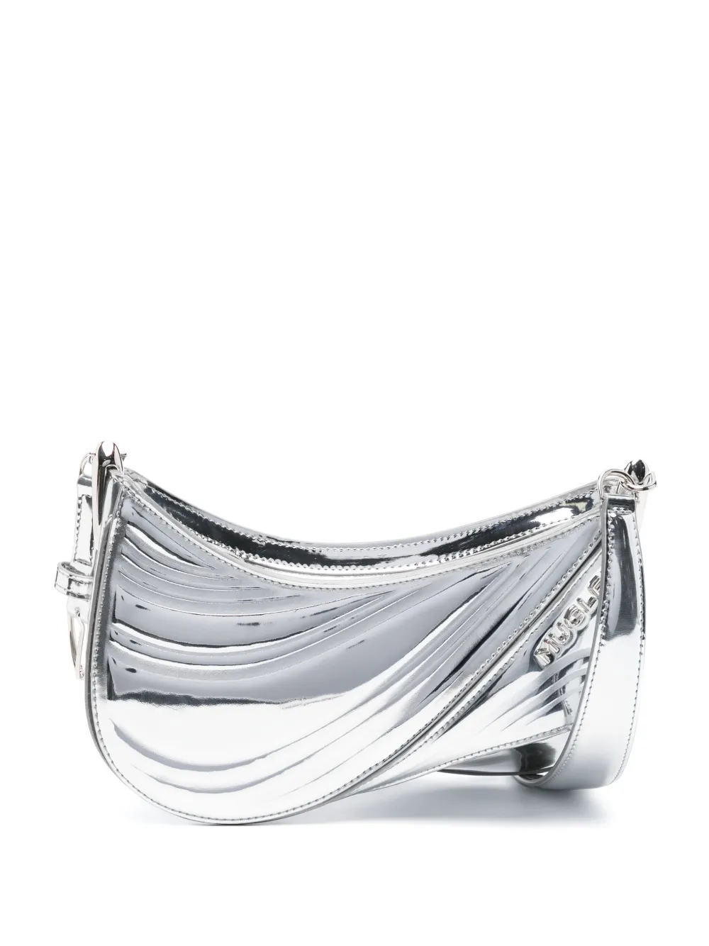 

Маленькая сумка через плечо Spiral Curve 01 Mugler, серебяный