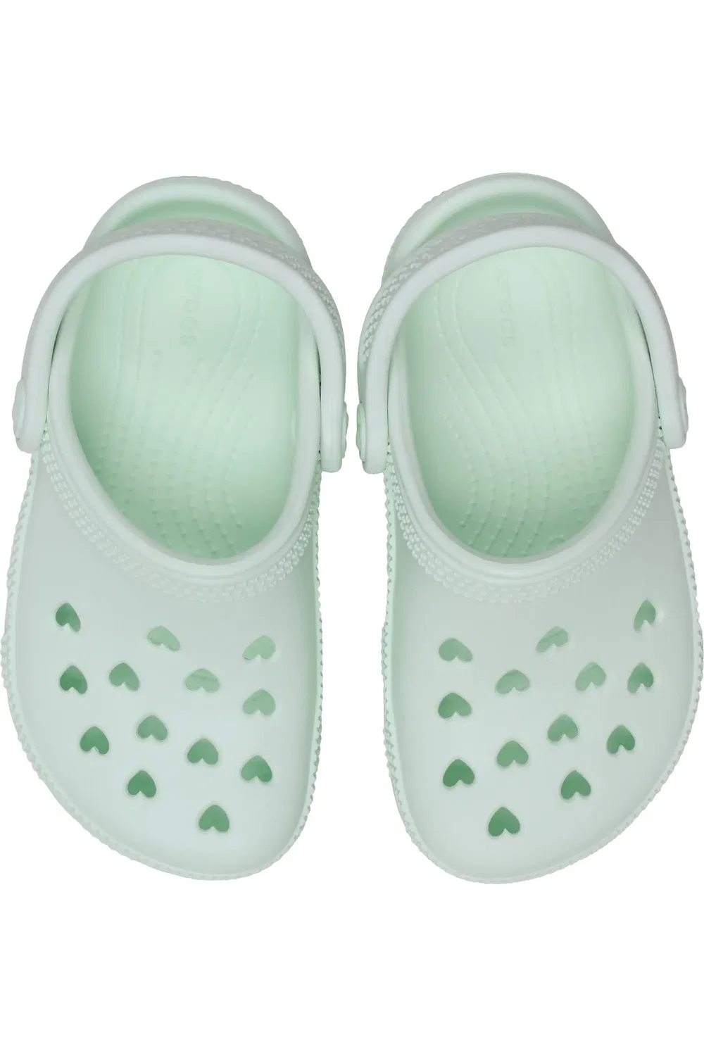 Детские сабо с вырезом в виде сердечек Classic Hearts Cutout CROCS, Retro Ice — фото 3