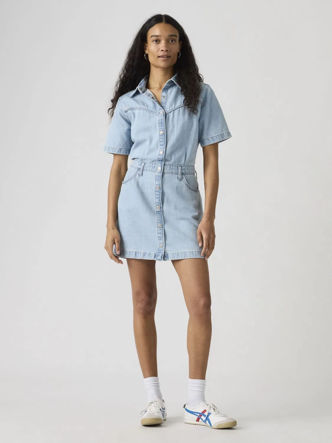 Платье джинсовое мини Logan Levi's, светло-голубой деним