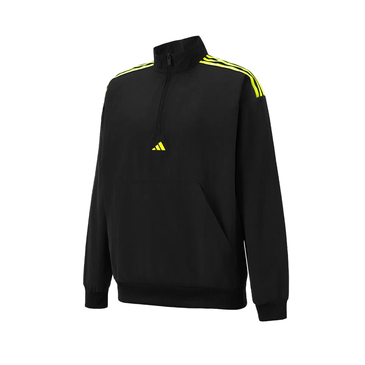 Куртка спортивная с контрастными вставками Adidas, Black/Lemon