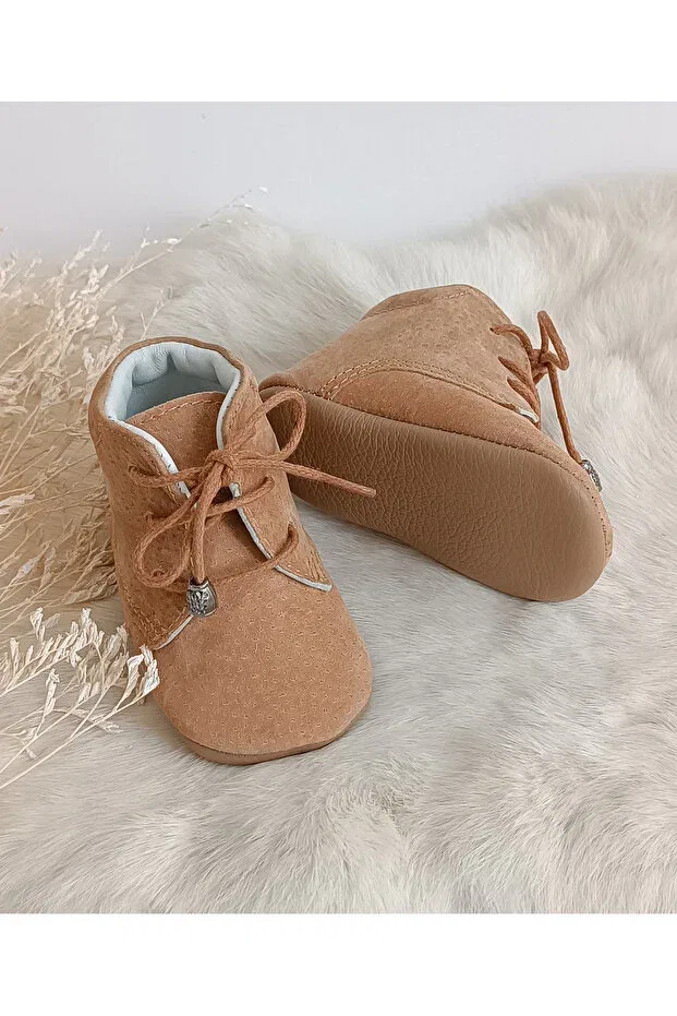 Детские ботинки для мальчиков из натуральной кожи Hodore, Nubuck Camel — фото 4