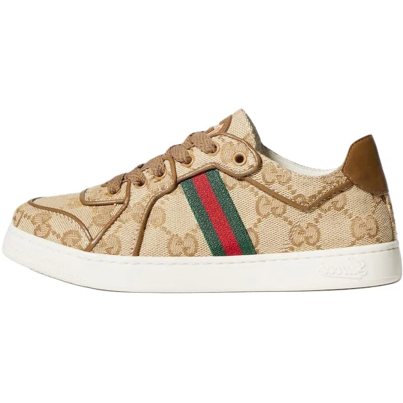 Детские кеды для скейтбординга с замшевым верхом GUCCI, Sand & Brown