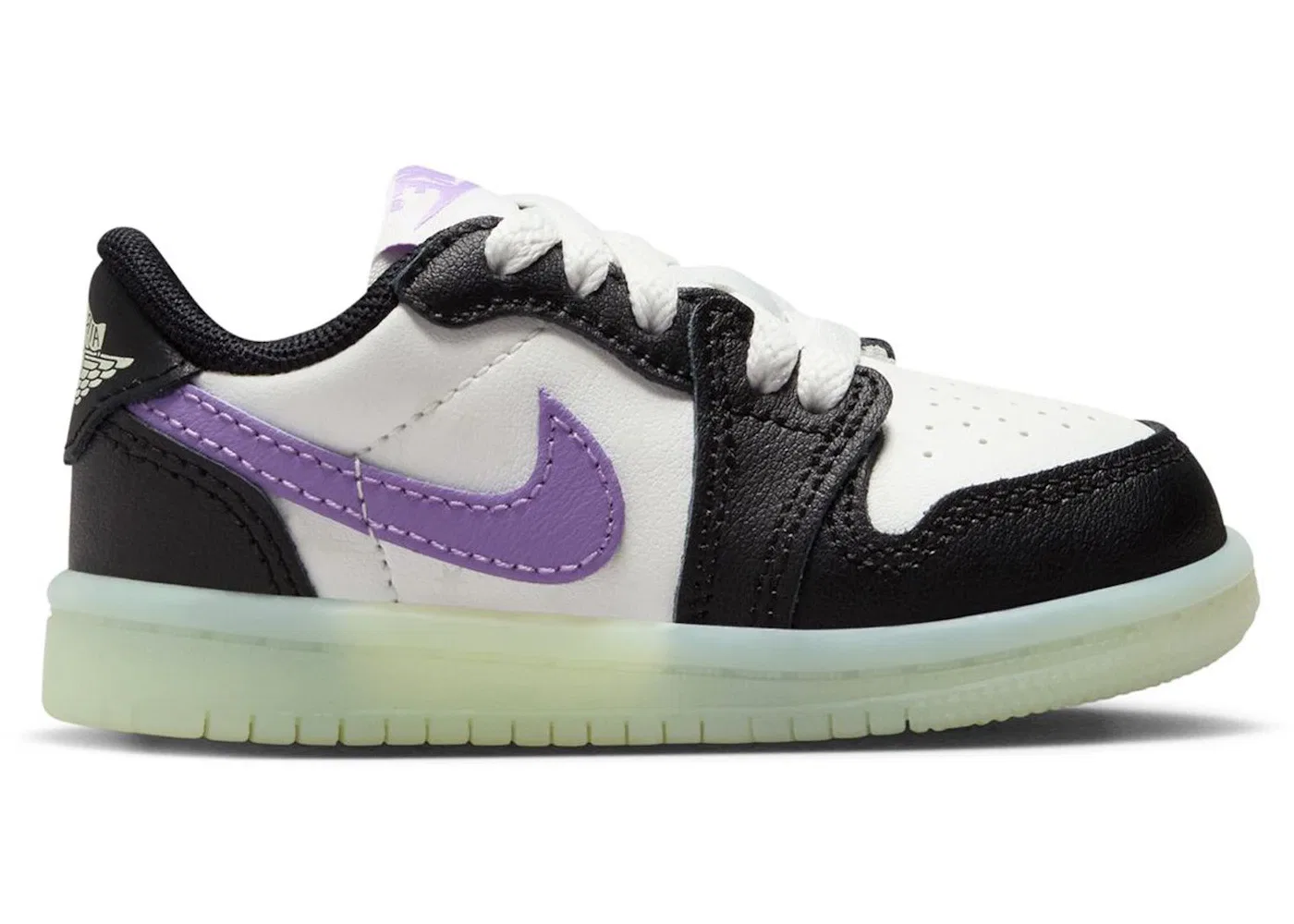 Детские кроссовки с низким верхом Jordan 1 Retro Low OG Jordan, Black/Black Raspberry/Volt Tint