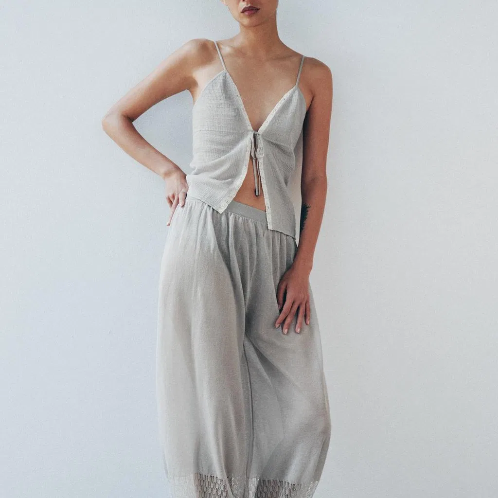 Женская майка на бретелях ZARA, Gray — фото 4