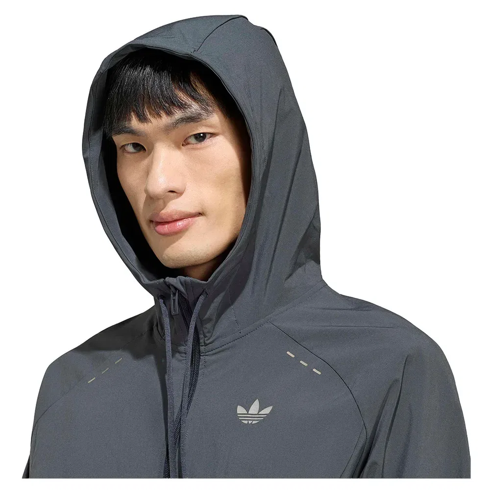 Мужской свитшот с капюшоном Tech Trefoil Essentials Adidas Originals, Grey — фото 2