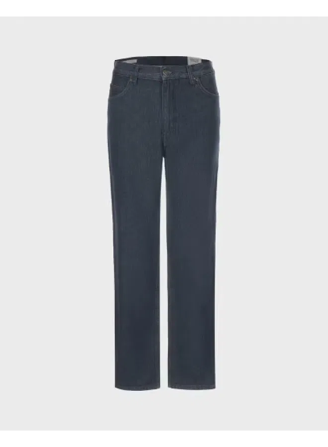 Джинсы классические с потертостями Zara, темно-синий
