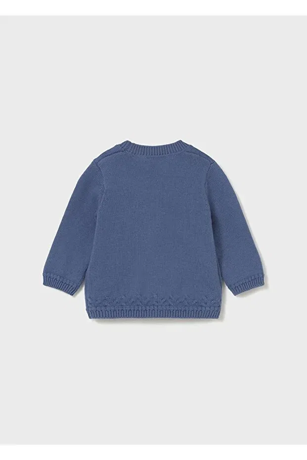 Детский кардиган для мальчиков с длинным рукавом Winter baby boy cardigan Mayoral, Blue — фото 3