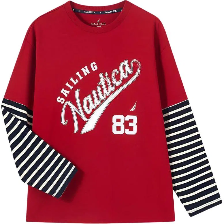 Детская футболка с круглым вырезом Nautica, Burgundy