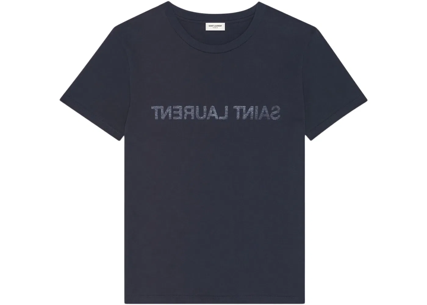 Мужская футболка с принтом Reverse Logo Saint Laurent, Navy
