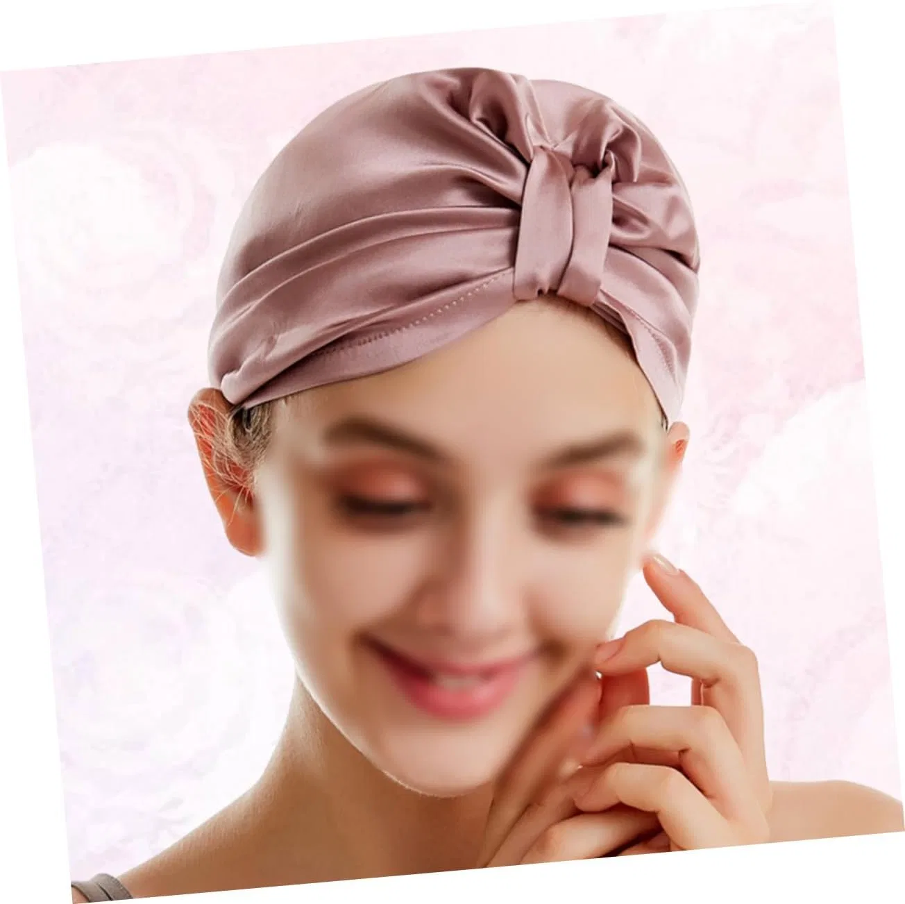 Шапочка для душа Satin-Turban, DOITOOL, 2 шт, 28x28 см, Красный — фото 2