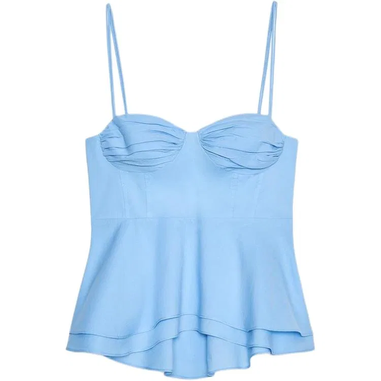 Женская майка на бретелях ZW Series ZARA, Light Blue