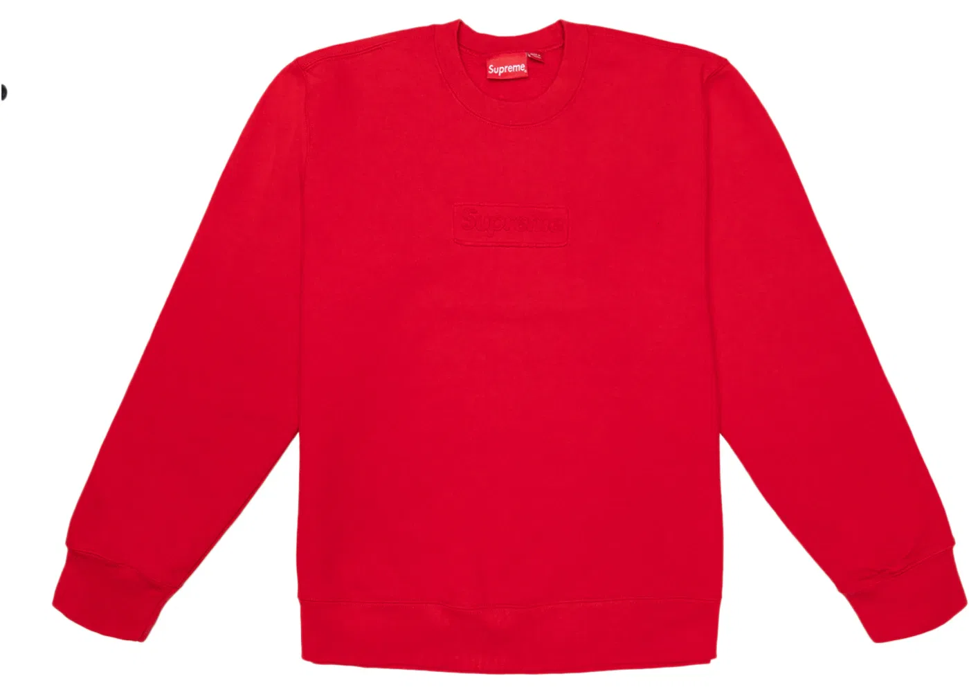 Мужской свитшот с вырезанным логотипом Supreme Crewneck, Red