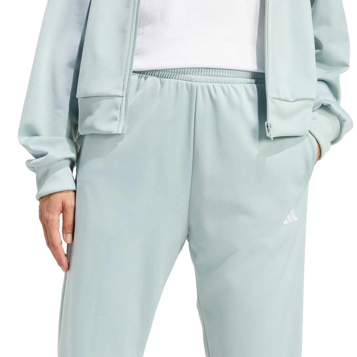 Женский спортивный костюм из футера Feelcozy Track Suit Adidas, Hellblau — фото 2