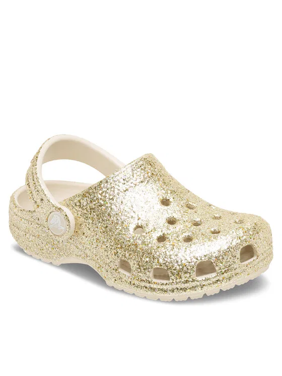 Шлепанцы Classic Chunky Glitter Clog K Crocs, золотой — фото 2