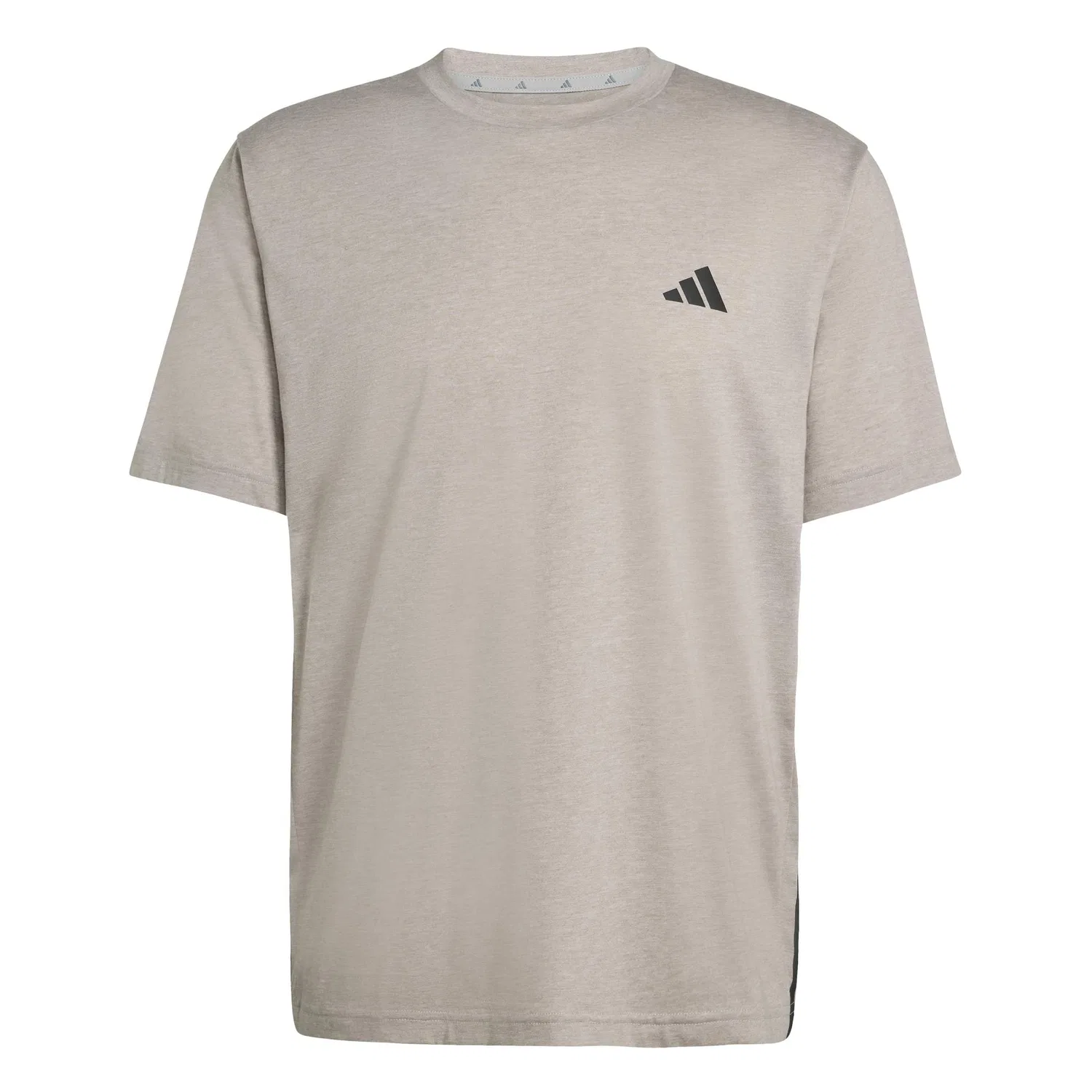 Мужская футболка с длинным рукавом Workout Essentials Feelready 3 Stripes adidas, Medium Grey Heather/Black