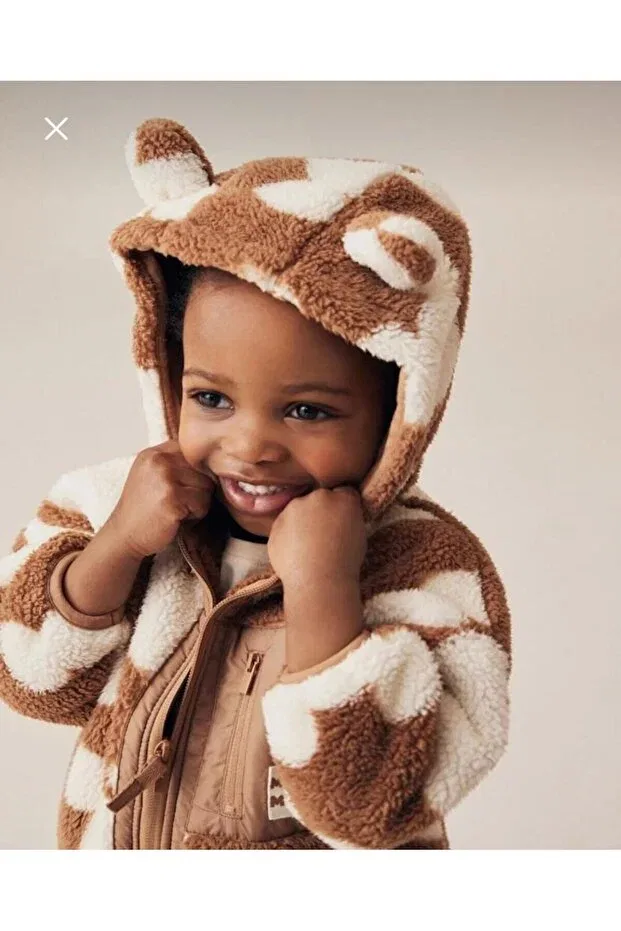 Детская куртка из флиса с принтом Next Baby, Brown