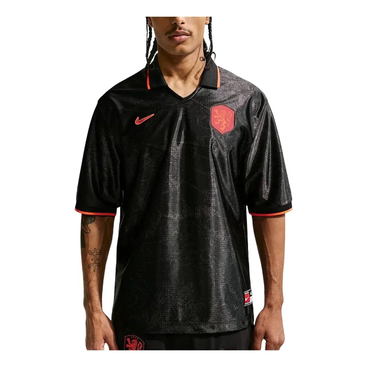 Мужская футболка Dri-FIT с принтом Nike Netherlands Energy, черный