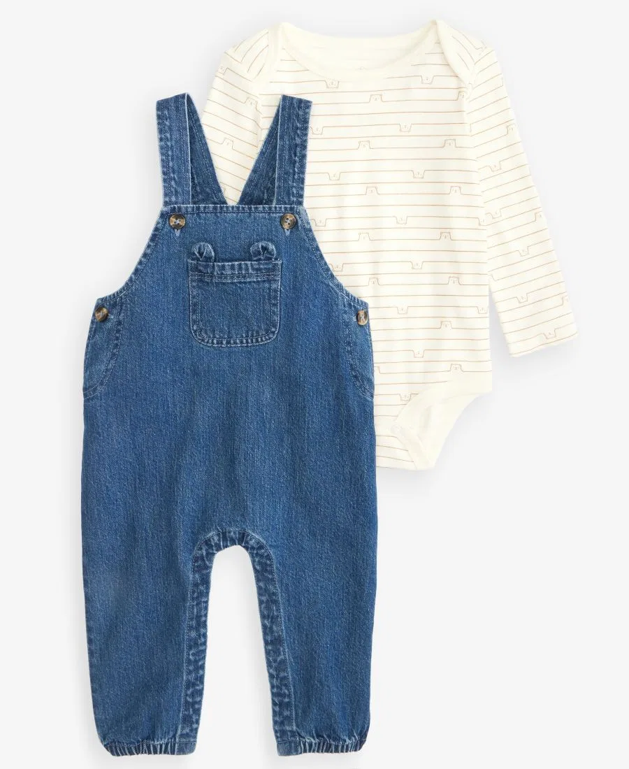 Комплект из боди и комбинезона First Impressions, Medium Wash