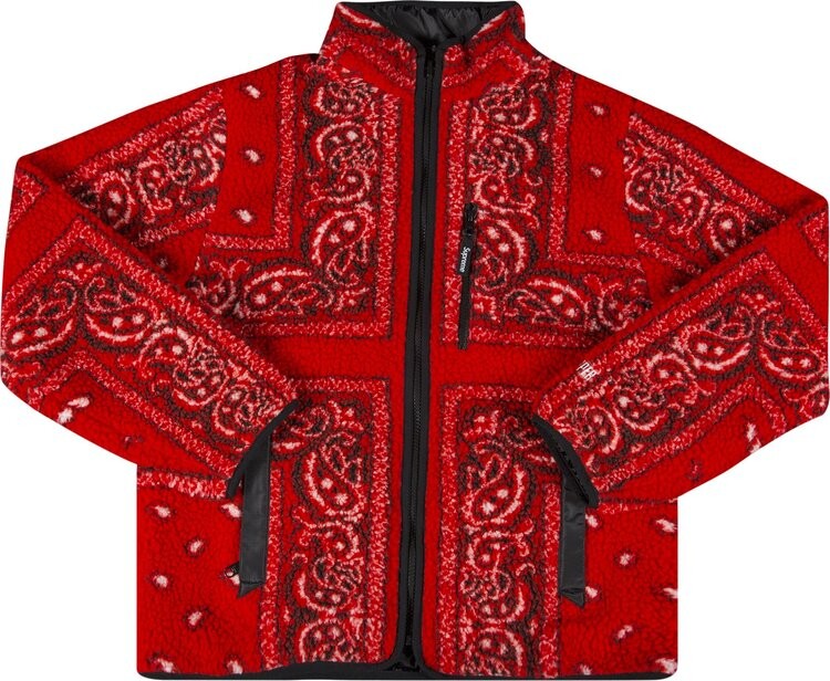 

Куртка Supreme Reversible Bandana Fleece Jacket 'Red', красный