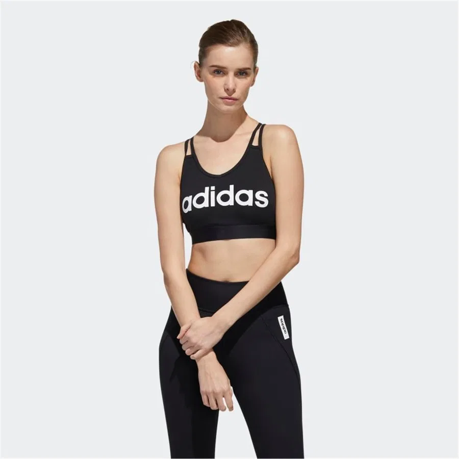 Спортивный бюстгальтер adidas W E BT Bra, Черный — фото 3
