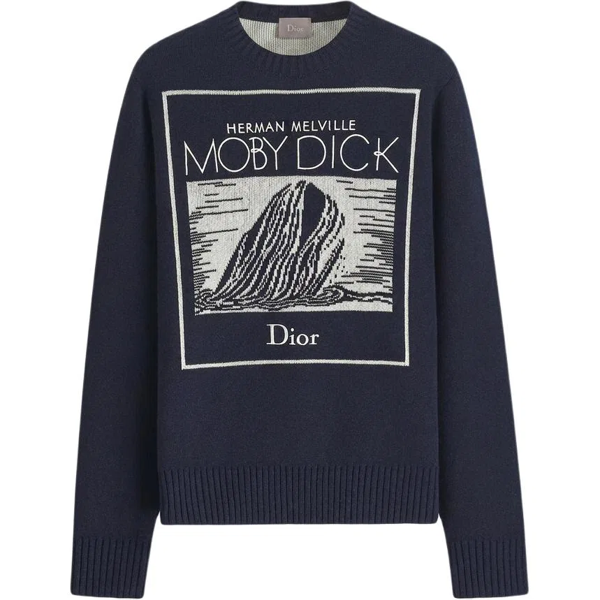Мужской свитер с круглым вырезом Marine Blue DIOR