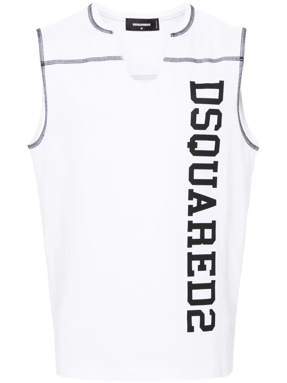 Майка с логотипом Dsquared2, белая