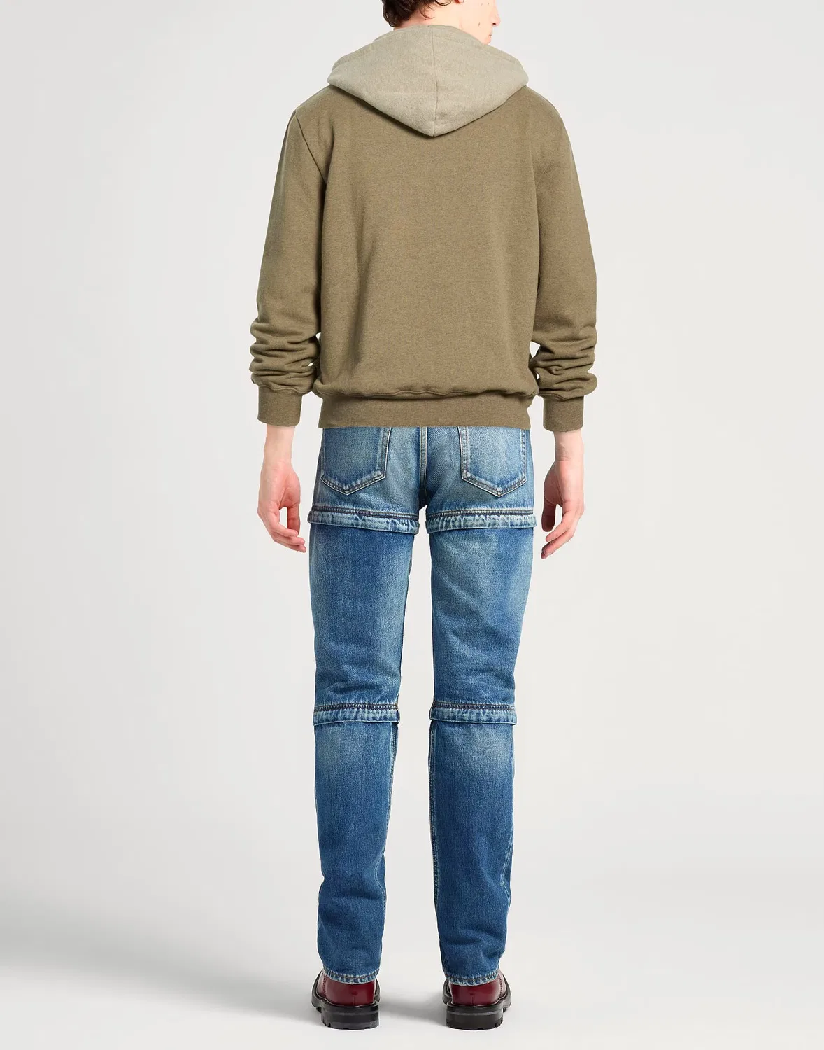 Мужской свитшот-худи с капюшоном Saint Laurent, хаки — фото 3