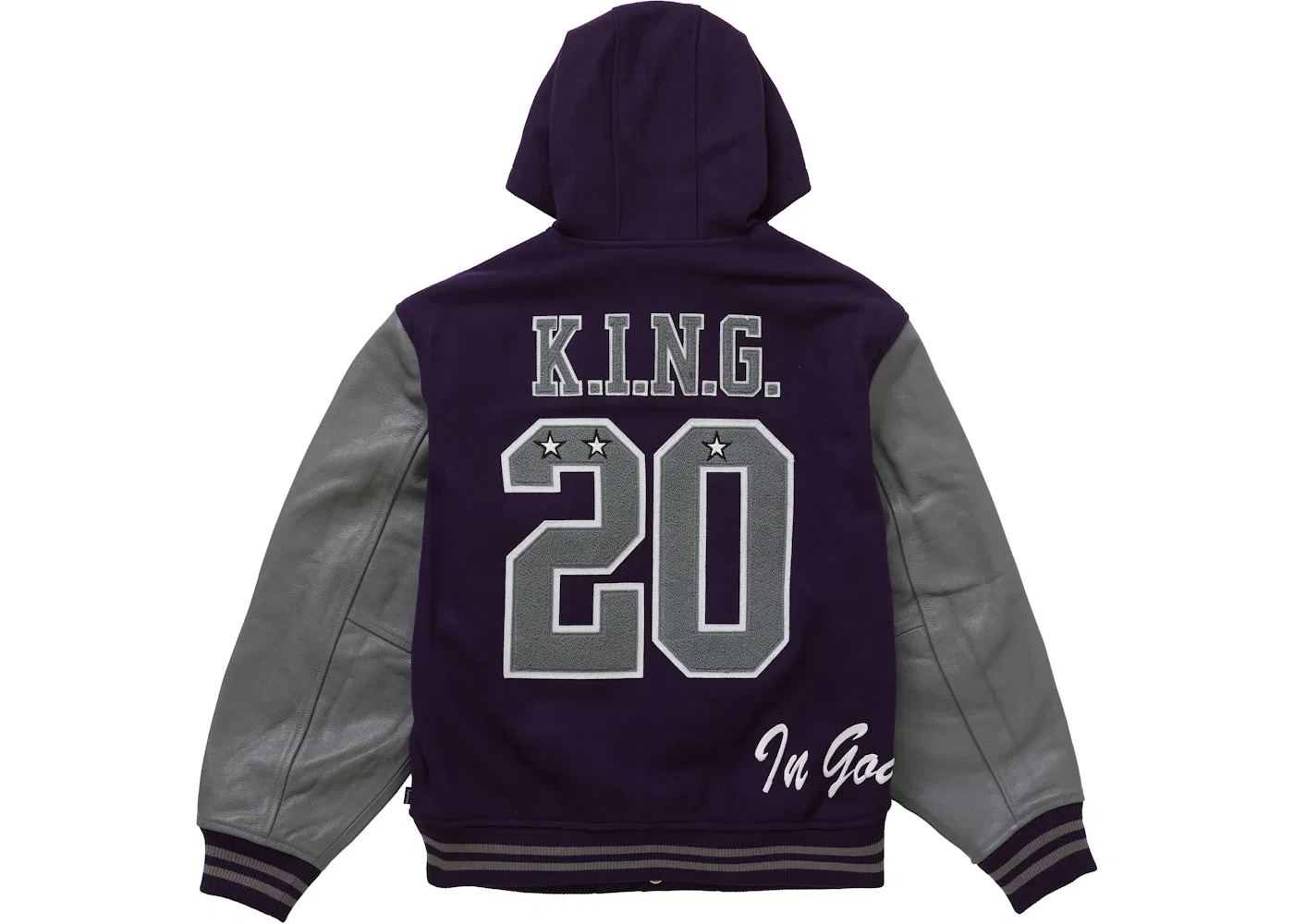 Мужская куртка-бомбер с капюшоном Varsity Jacket Supreme, Purple — фото 3