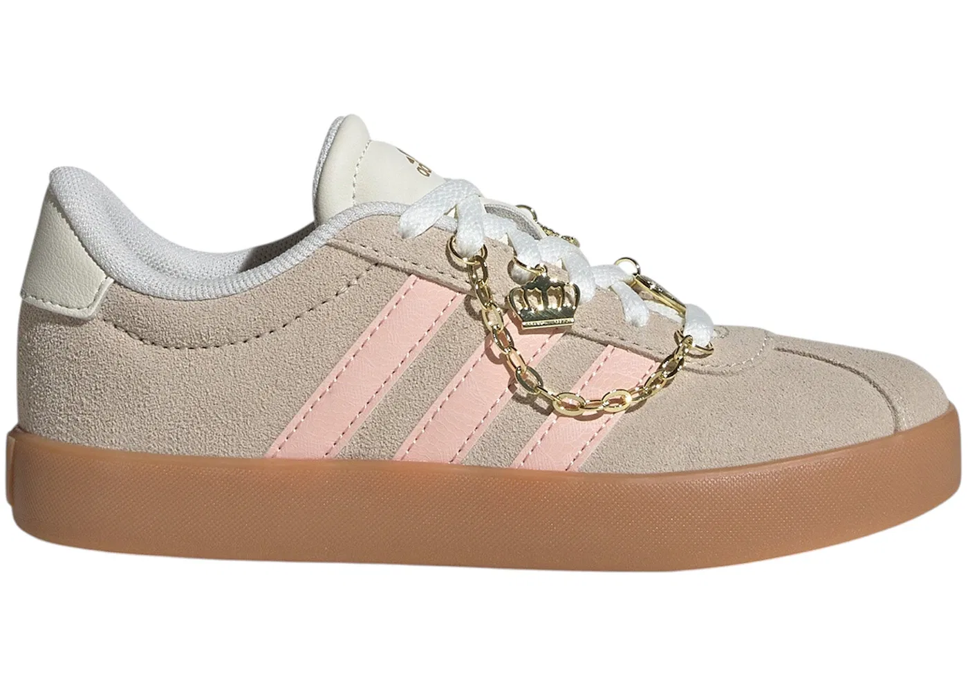 Детские кроссовки повседневные Adidas VL Court 3.0, Crystal Linen/Blush Pink/Off White