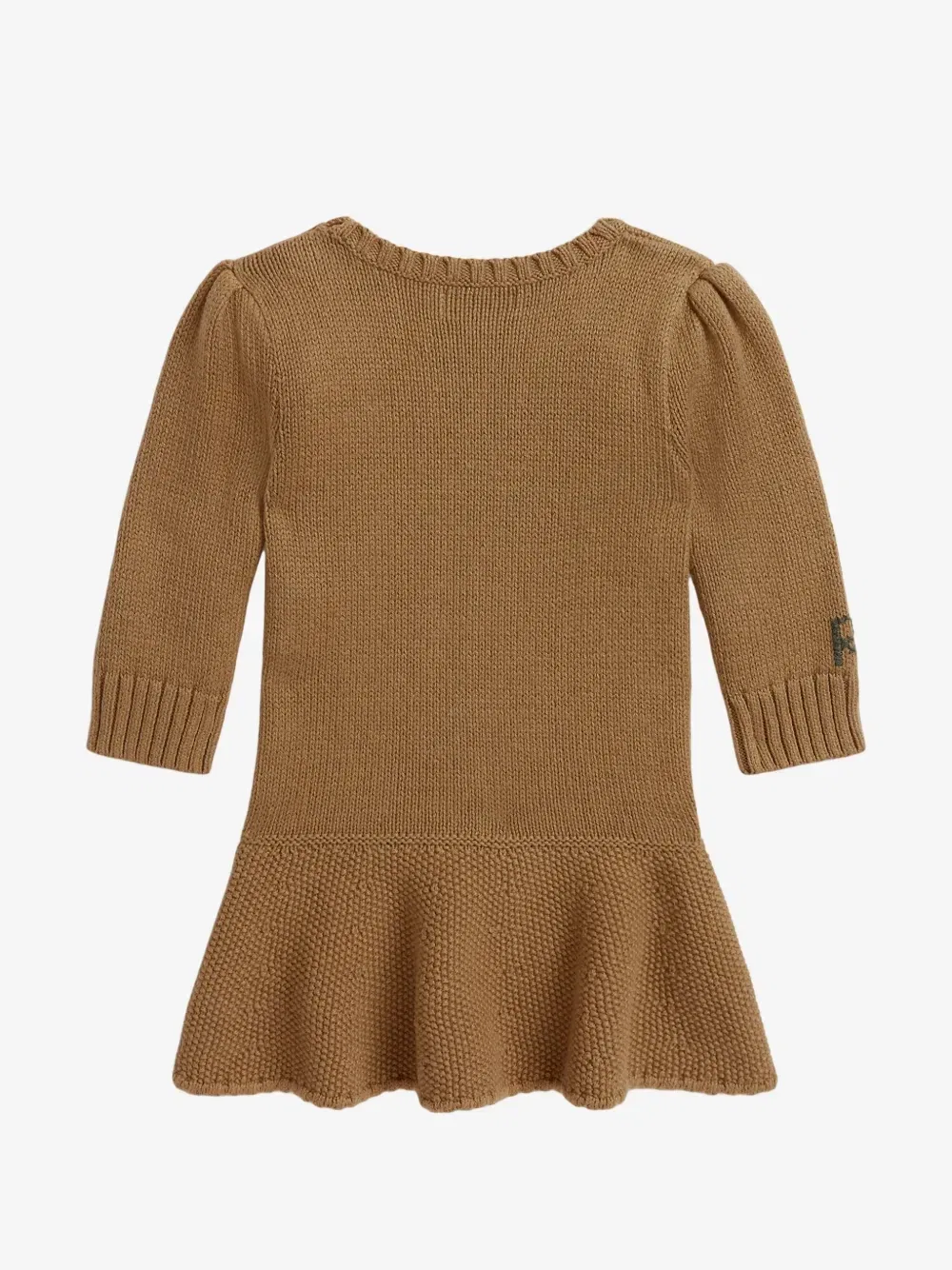 Трикотажное платье Polo Bear с длинными рукавами POLO RALPH LAUREN KIDS, коричневый — фото 2