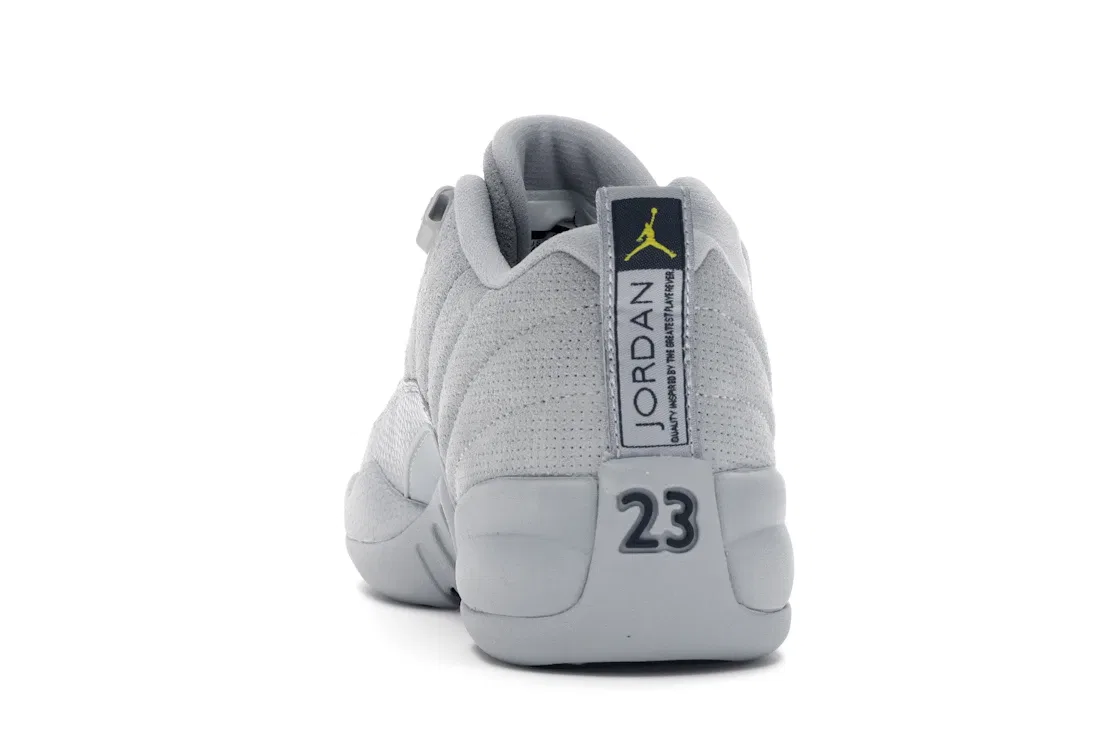 Детские кроссовки Lifestyle Jordan 12 Retro Low Jordan Wolf Grey / Armory Navy / Electrolime — фото 4