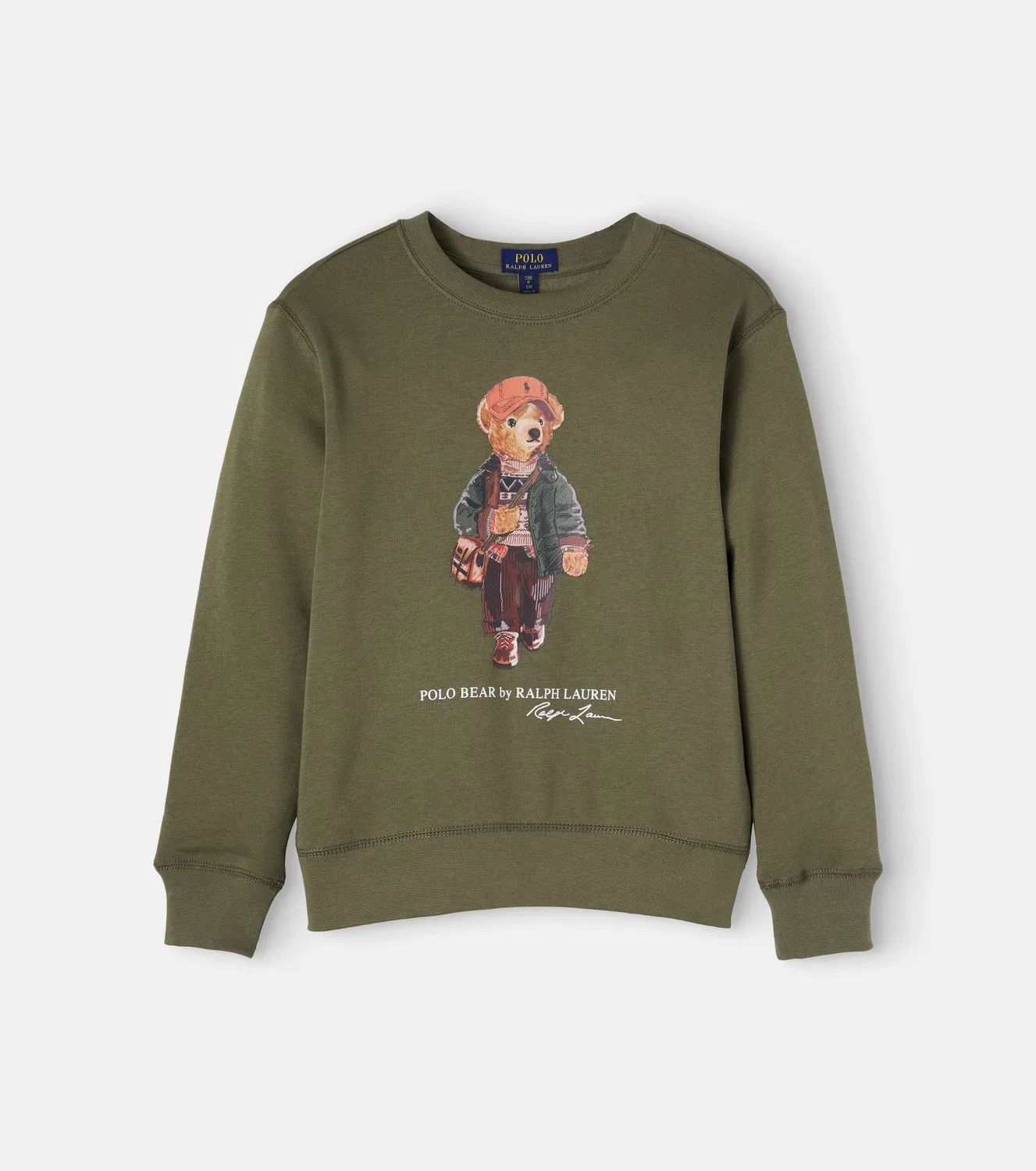Свитшот с принтом Polo Ralph Lauren Kids, зеленый