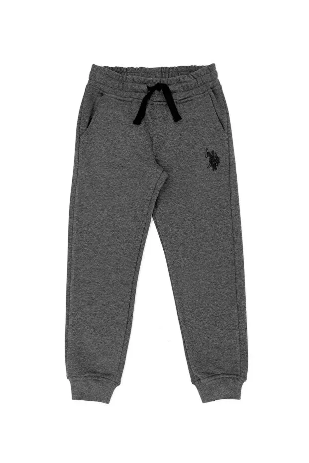 Детские спортивные штаны для мальчиков прямого кроя U.S. Polo Assn., Anthracite Melange — фото 4