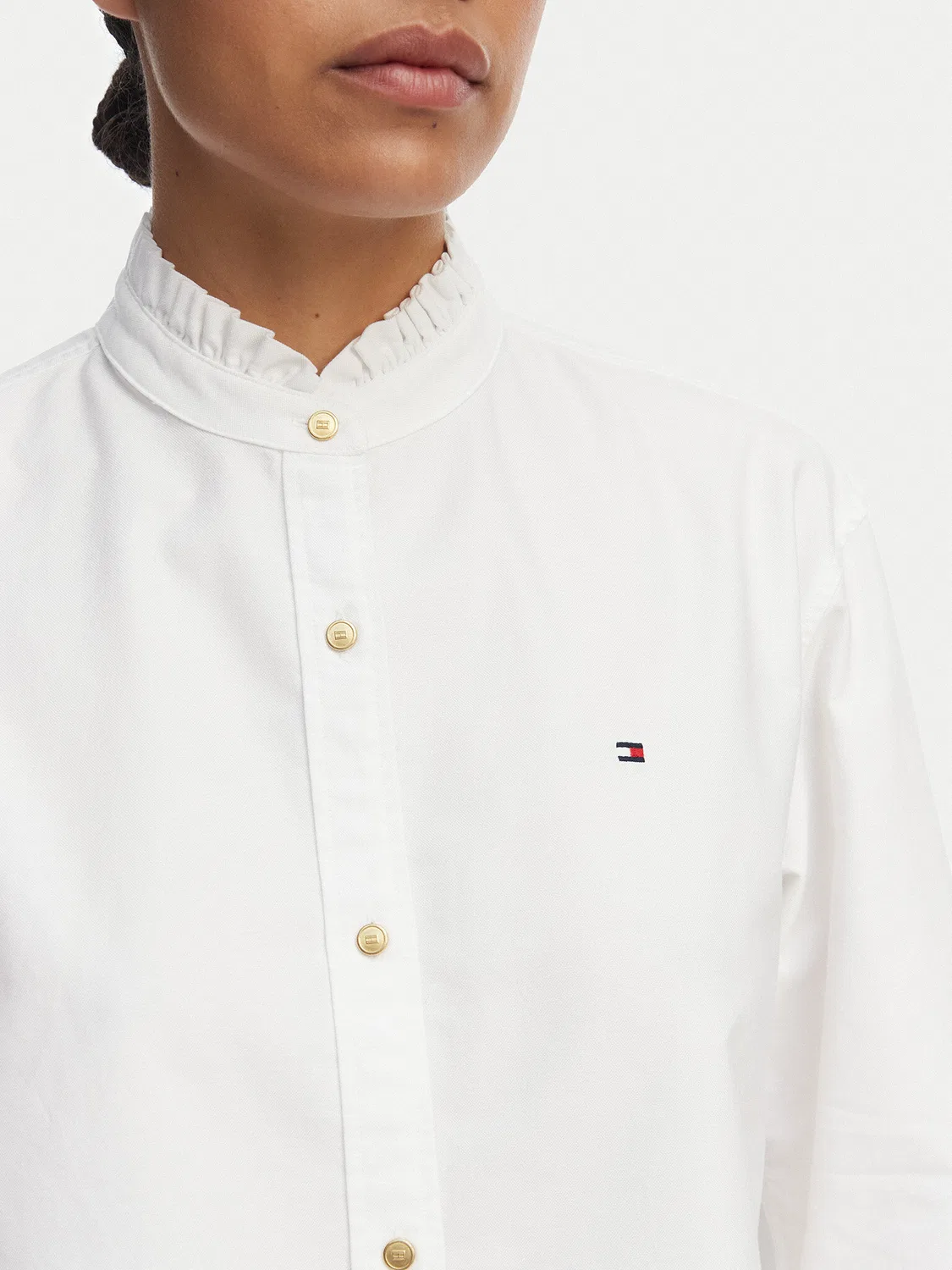 Женская рубашка свободного кроя Oxford Tommy Hilfiger, белый — фото 4