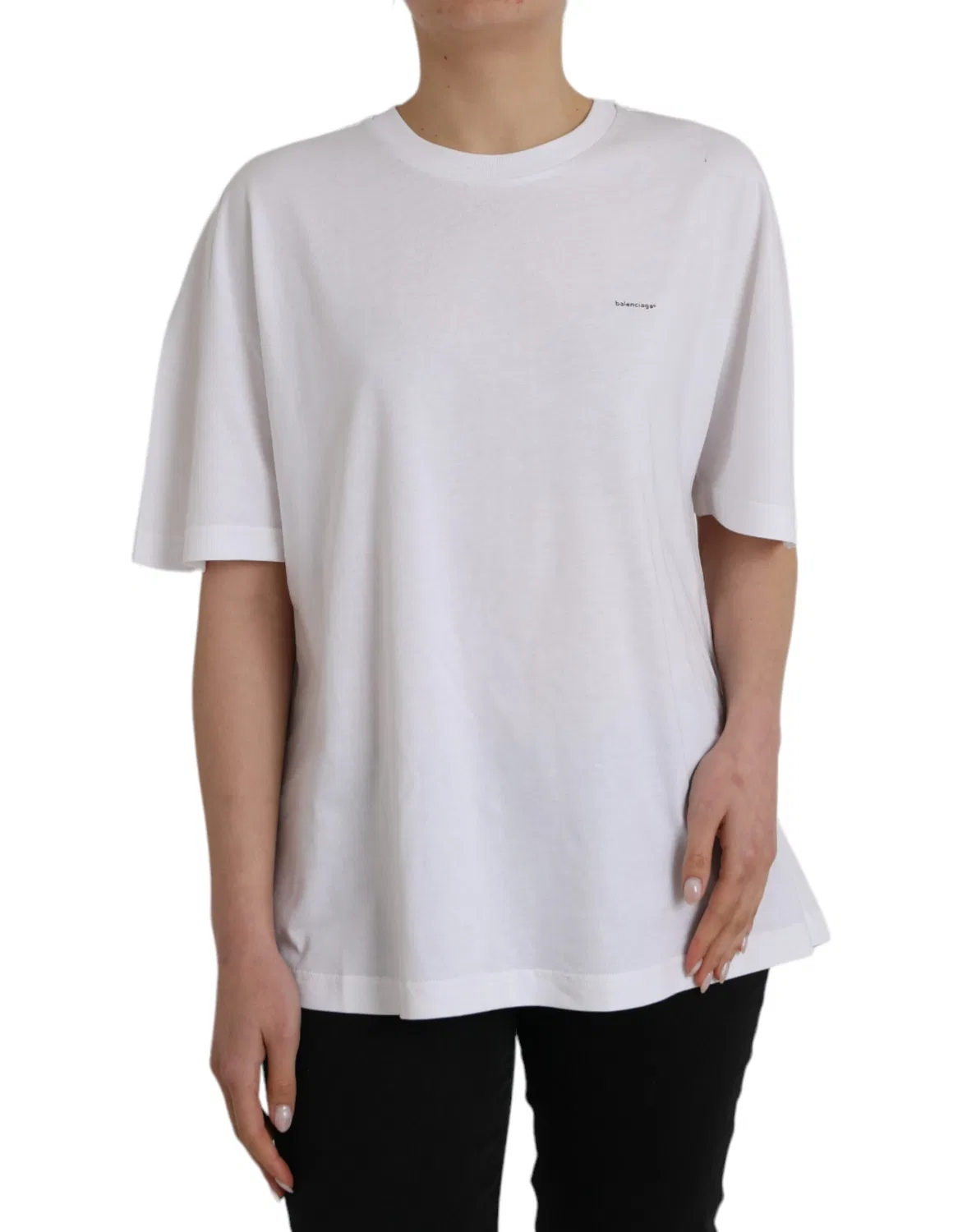 Женская футболка с коротким рукавом и логотипом Balenciaga, White