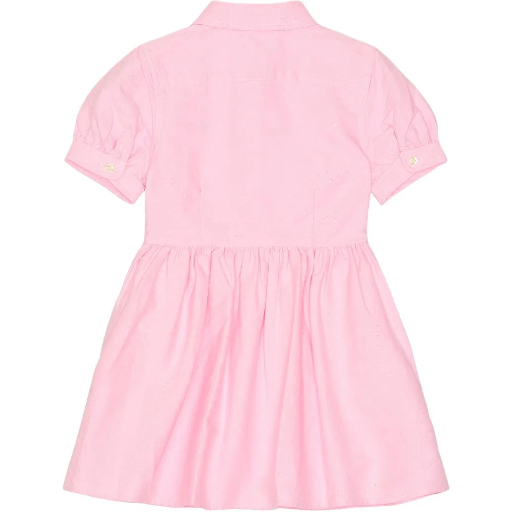 Детское платье для девочек с отложным воротником Polo Ralph Lauren, Pink — фото 3