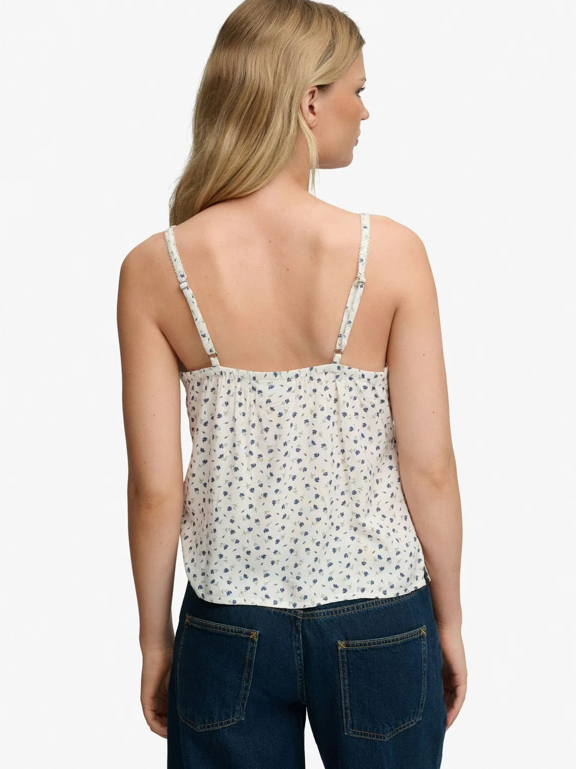 Топ-майка на бретелях Superdry Cami, белый — фото 2