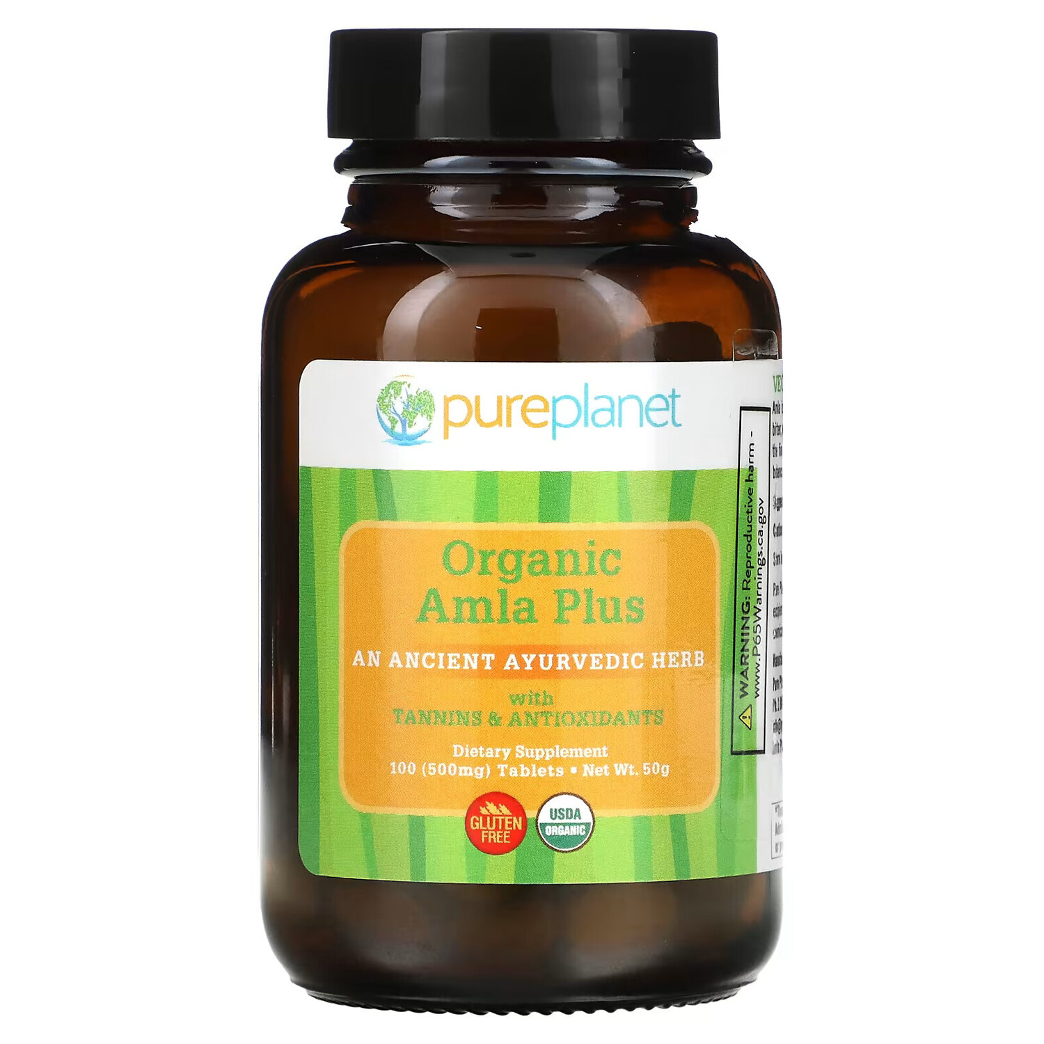 

Pure Planet, Органический, Amla Plus, 500 мг, 100 таблеток
