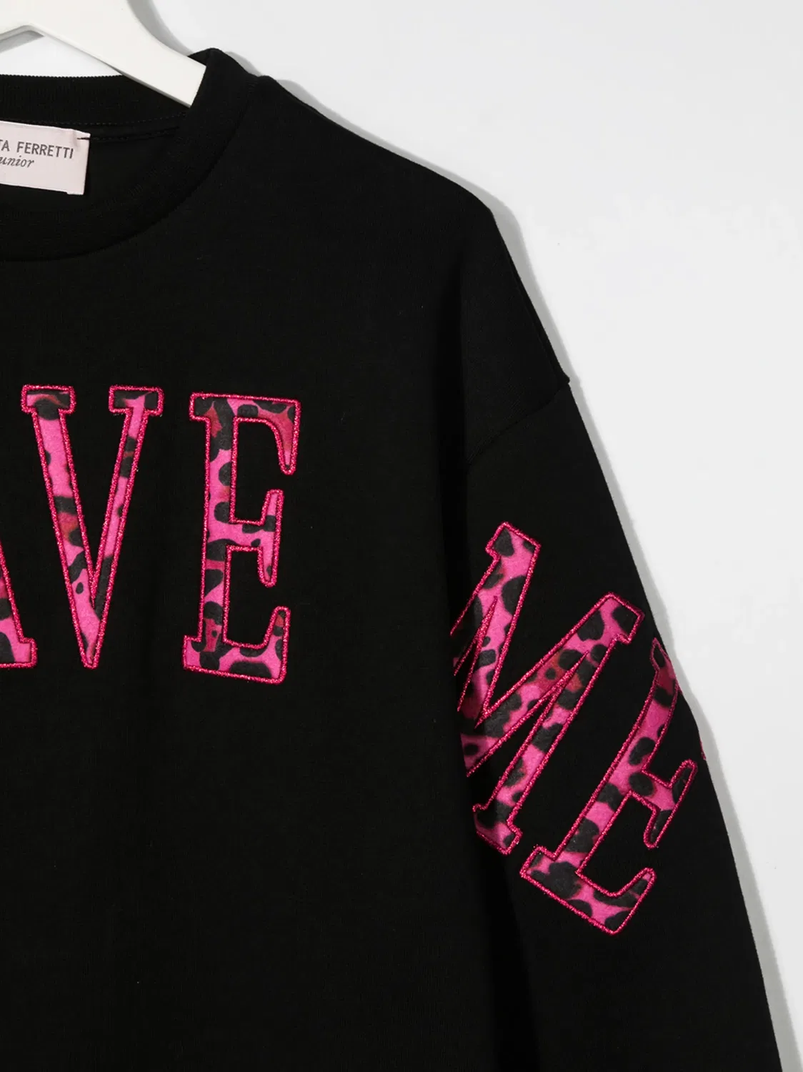 Свитшот "Save Me" с вышивкой Alberta Ferretti, черный — фото 3