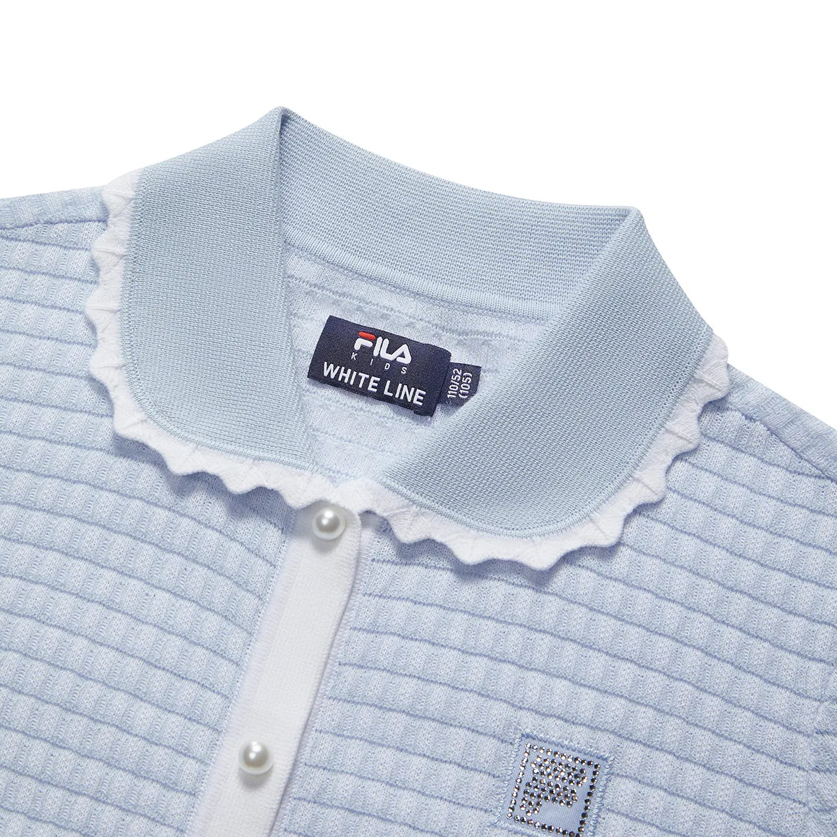 Детский свитер с воротником-питер пэн, с принтом, Pre School Sweaters, FILA KIDS — фото 4