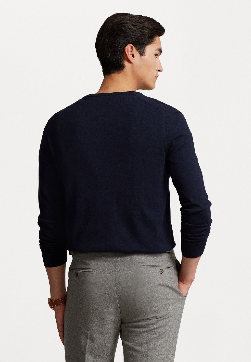 Свитер SLIM FIT V NECK Polo Ralph Lauren, темно-синий — фото 3