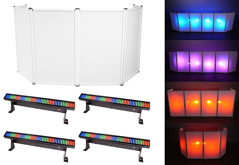 

Rockville RFAAW DJ Event Facade 6-панельная будка + сумка + холст + (4) полосы света Chauvet RFAAW+RAPFAW+(4) COLORSTRIP MINI