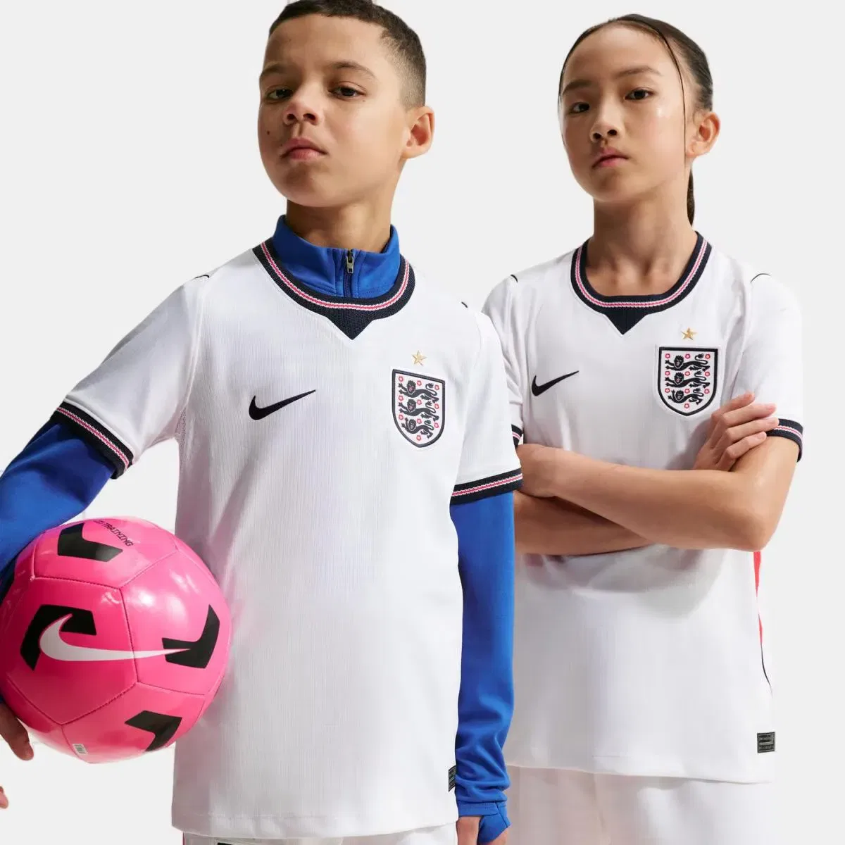 Детская футболка для мальчиков с принтом Англия 2026 Stadium Nike, Blanco